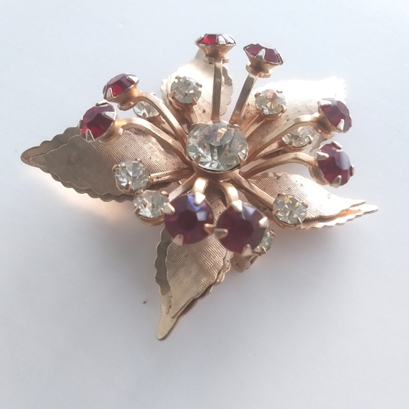 Vintage Midcentury Floral Brooch - Picture 5 of 8